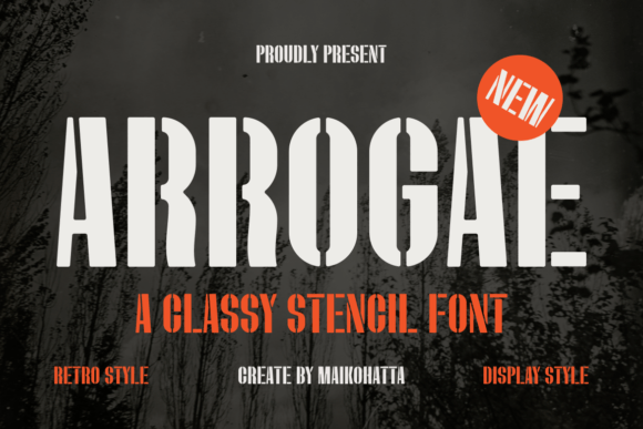 Arrogae: A Unique Sans Serif Font with Stencil Appeal