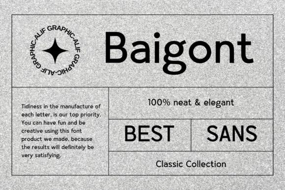 Baigont Font: Modern Sans Serif for Elegant Branding