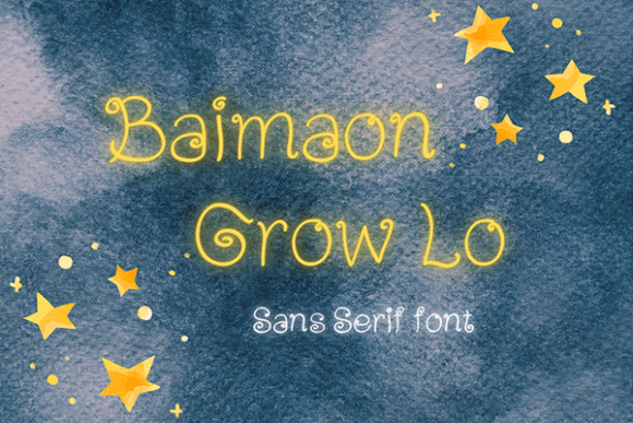 Baimaon Grow Lo: A Quirky Handwritten Font for Crafters and Makers