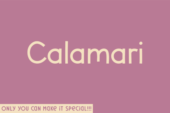 Calamari Font: Unique Handwritten Sans Serif Style