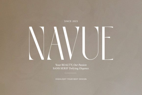 Navue: A Feminine Sans Serif Font for Elegant Editorial Design