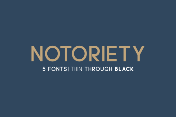 Notoriety: A Modern Sans Serif Font for Elegant Editorial Design