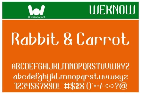 Rabbit and Carrot Font Review for Brand Identity