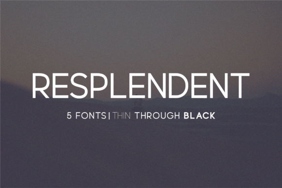 Resplendent Family: A Modern Sans Serif Font for Elegant Editorial Design