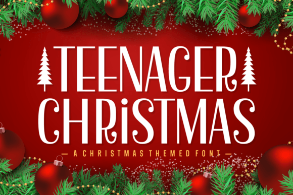 Teenager Christmas: A Festive Sans Serif Font for Playful Holiday Branding